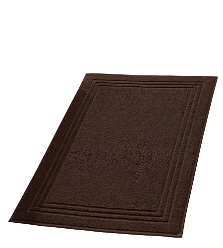 Erwin Müller Badteppich, Badematte, Duschvorleger Heidelberg 100% Baumwolle braun Größe 50x80 cm - sehr weich, schnell trocknend, strapazierstark