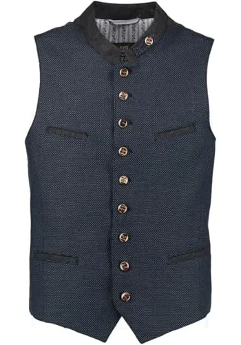 OS Trachten Trachtenweste Slim Fit Qalimo, Größe:48, Farbe:marine