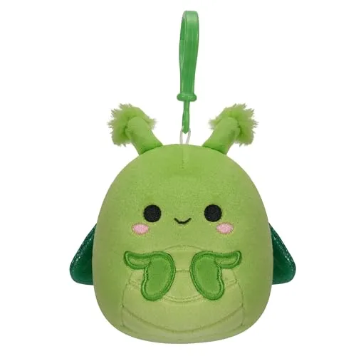 Squishmallows 3,5 Zoll Clip-On Plüsch Trenton die Gottesanbeterin, SQCP00209