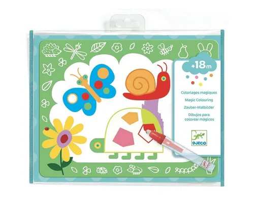 DJECO Kreativset Wassermalen kunterbunte Zauber-Malbilder für Kinder ab 18 Monaten