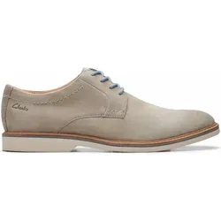 Clarks Herren Atticus Ltlace Oxford - Grau Nubuk, 42.5 EU - Herren-Schnürhalbschuhe aus hochwertigem Leder mit flacher Gummisohle für optimalen Komfort und vielseitige Einsatzmöglichkeiten.