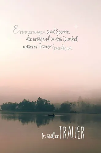 Trauer – Beileid – Kondolenz - Trauerkarte im Format 11,5 x 17 cm mit Umschlag -
