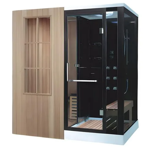 Dampfsauna Massagedusche für erholsame Wellness-Momente - Erleben Sie Entspannung pur mit unserer Dampfsauna in Massageduschen-Design. Ideal für Innen- und Außenbereich, aus hochwertigem Massivholz, mit Bluetooth-Funktion. Maße: 180 x 120 x 220 cm.
