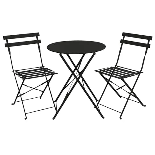 SVITA Balkonset BERLIN 3-tlg. Bistro-Set - Balkonmöbel-Set, klappbar und platzsparend, ideal für kleine Balkone oder Terrassen. Pflegeleicht und witterungsbeständig – perfekt für den Außenbereich.