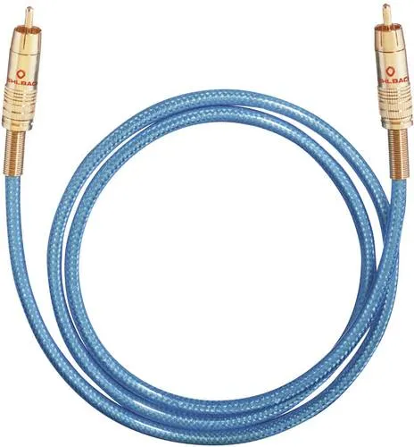 Oehlbach Cinch-Digital Digital-Audio Anschlusskabel [1x Cinch-Stecker - 1x Cinch-Stecker] 0.50m Blau NF 113 DI