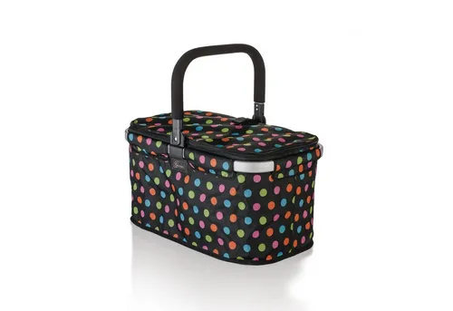 Genius Einkaufskorb Falko Picknickkorb Tragekorb 48 x 28 x 27 cm, für Outdoor Reise Ausflug Shopping mit Deckel