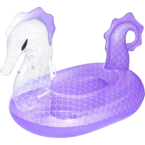 Bestway Rider Royal Ride-On Inflatable Seahorse - Wasserspielzeug mit traumhaftem Gradient-Design, ideal zum Entspannen und Posieren im Wasser. Stabile Griffe sorgen für sicheren Halt beim Gleiten und Tragen.