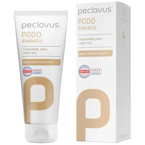 Peclavus Sensitive Fußcreme Urea 10%, Fußpflege, sofortige Hilfe bei trockener Haut, 100 ml