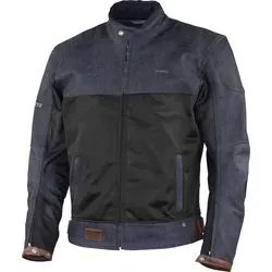 Trilobite Airtech Motorrad Textiljacke 3XL - Robuste Motorradjacke in schwarz-blau, ausgestattet mit praktischen Taschen und idealer Passform zur Airtech Motorradhose für optimalen Fahrkomfort.