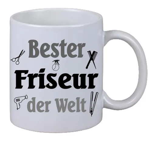Kaffee Tasse Bester Friseur der Welt Job Arbeit Geburtstag Weihnachten Geschenk