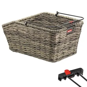 KLICKfix FAHRRADKORB STRUCTURA GT FÜR RACKTIME SCHILF BRAUN in braun von KLICKfix