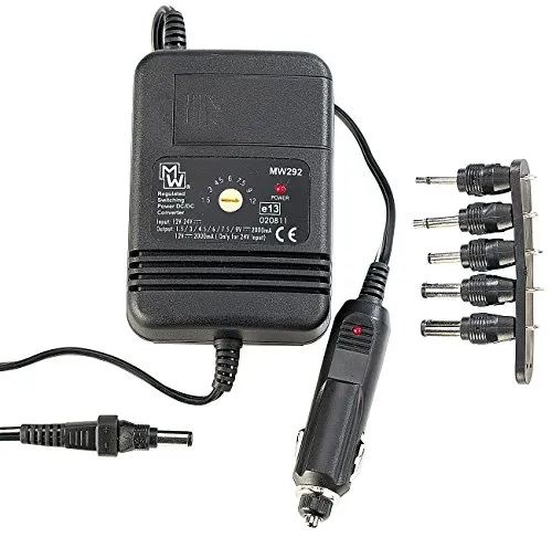 Produktbild revolt 12 Volt Netzteil Auto: Universal-Kfz-Netzteil, 7-stufig (stabilisiert), 12/24 V, 24 W, 2 A (Kfz 12V stabilisiert, 12V Auto, Spannungswandler 220)