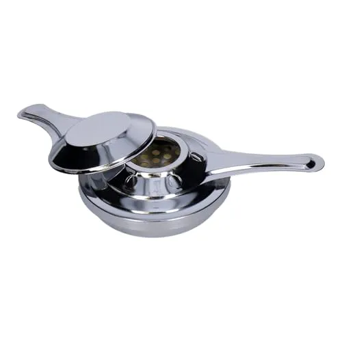 Tragbarer Alkoholbrenner aus Edelstahl inkl. Löschdeckel für Fondue Camping Picknick etc.- kompakt, leicht, rostfrei | Alkoholherd Fonduebrenner Alkoholkocher Campingkocher Spiritusbrenner