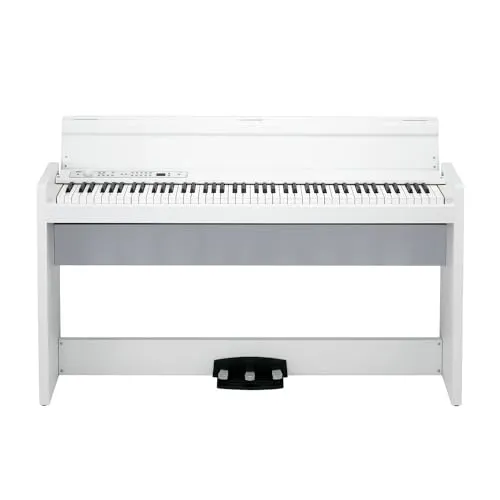 Korg LP-380U WH Digital Piano - Elegantes Digital Piano mit 88 Tasten RH3 Tastatur, 30 Sounds und USB Midi - ideal für Musiker, die Wert auf Qualität und Kompaktheit legen.