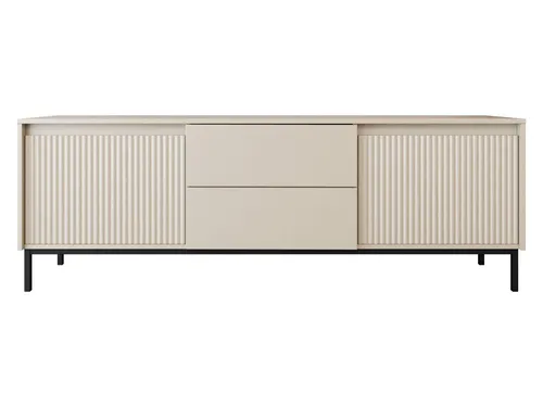 MIRJAN24 TV-Schrank Ozmi 2K2SZ - Griffloses Design in Cashmere - TV-Halterungen mit modernem, grifflosen Öffnungssystem 'push to open' für mühelosen Zugriff und elegantes Design.