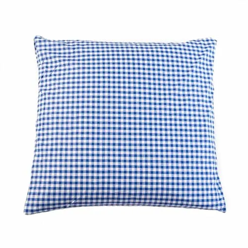 texpot Kissenbezug 40 x 40 cm 20mm Karo blau-weiß Reißverschluss Landhaus Sofakissen Dekokissen Vichy Bayernkaro