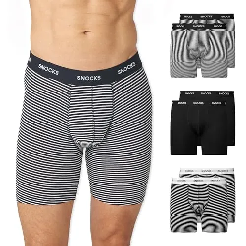 Snocks Lange Boxershorts Herren (6er Pack) von Snocks