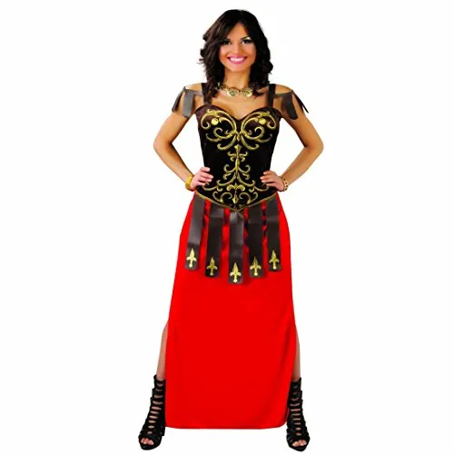 Amakando Kostüm Gladiatorin Römerinkostüm L 42/44 Kriegsgöttin Faschingskostüm Römische Kriegerin Damenkostüm Mottoparty Antike Römerin Karnevalskostüm