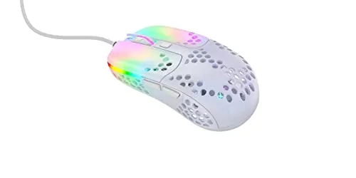 Xtrfy MZ1 - Ultraleichte Kabelgebundene Gaming-Maus mit Pixart 3389 Sensor, einzigartige Form für optimales Zielen und anpassbare RGB-Beleuchtung