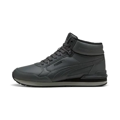 PUMA ST Runner V4 MID (40289303) Herren-Sneaker, hoch geschnitten, dunkelgrau, bequem, funktional, zum Schnüren, für Herbst/Winter, komfortabel, stylisch, für jeden Tag, Größe 46 EU
