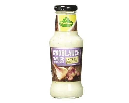 Kühne Saucen, Kühne Knoblauch Sauce cremig pikant und natürlich lecker 250ml
