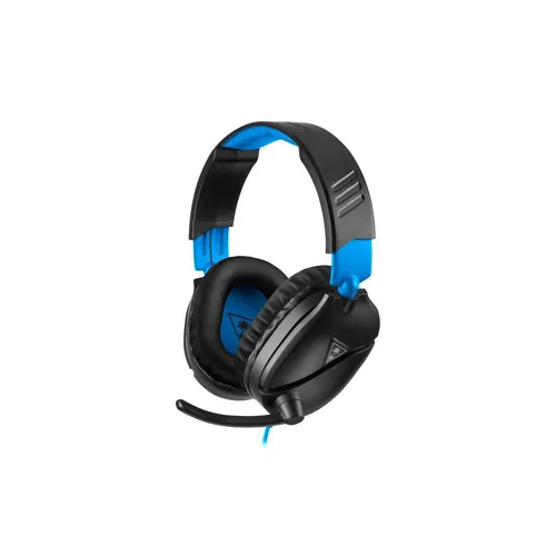 Turtle Beach Recon 70P Gaming-Headset - Schwarz/Blau - PC-Headset mit überragender Klangqualität und komfortablem Design für stundenlanges Gaming. Kompatibel mit PS4, PS5, Xbox und mehr.
