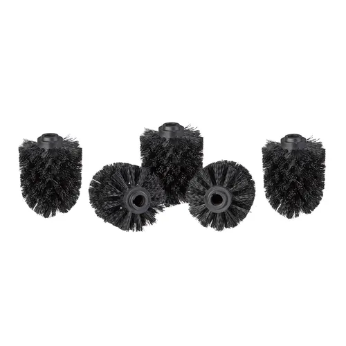 Wc bürstenkopf Toilettenbürsten Set 5 Stück 8 cm Klo Bürstenkopf 9 cm schwarz