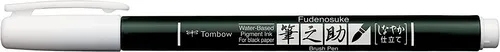 Tombow Kalligraphie-Stift Fudenosuke Pastel weiß (1 Stück)