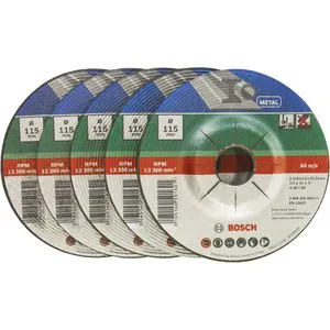 Bosch Trennscheibe A 30 S BF, 2609256332, 115 x 2,5mm, gekröpft, für Metall, 5 Stück