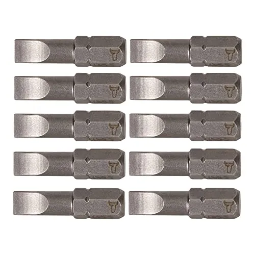 STIER Schlitz-Bit 5,5 x 1,0 mm, Form C 6,3, Länge 25 mm, 10er Pack, 10 Stück
