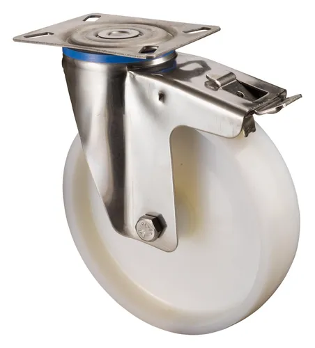 BS Rollen Lenkrolle mit Feststeller 150 mm - Robuste Lenkrolle mit 300 KG Tragkraft, ideal für schwere Lasten in Werkstätten und Lagerräumen.