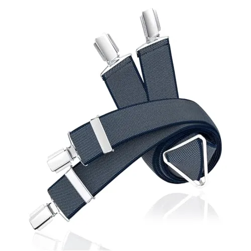 LINDENMANN Hosenträger Herren marine X-Form elastisch und längenverstellbar Made in Germany - Hochwertige, langlebige Hosenträger für Herren in stilvollem Marineblau. Mit robusten Clips und elastischem Material für optimalen Tragekomfort im Alltag. Perfekt für jeden Anlass und garantiert einen sicheren Halt.