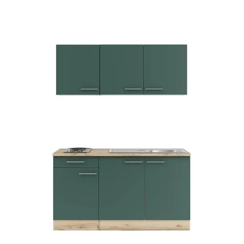 Optifit Singleküche Savona405 – 150 cm grün matt