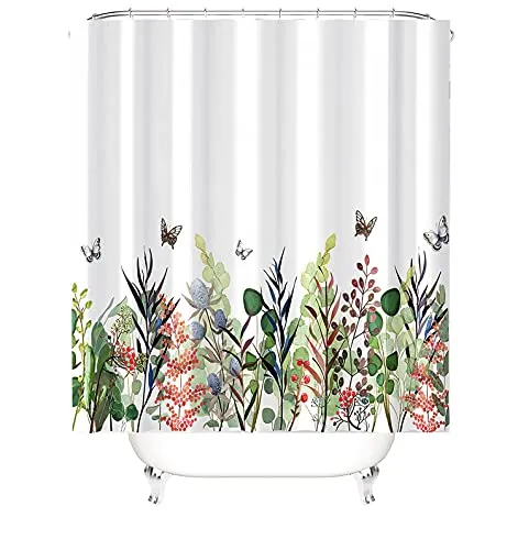 M&W DAS DESIGN Duschvorhang 120x180 Duschvorhang Shower Curtains Shower Curtain Anti schimmel Waschbar Bad Vorhang Faltbar 120x180cm(BxH) cm 8 C-Ringe Gewicht unten