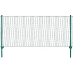 vidaXL Maschendrahtzaun Komplett Set 25x0,75m - Dekorative Zäune aus robustem PVC- und pulverbeschichtetem Stahl, ideal für Garten- und Tiergehege, wetterfest und einfach zu montieren.