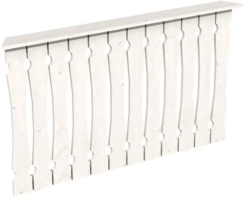 Skanholz Brüstungsgeländer Balkonschalung 150 cm - Brüstungsgeländer aus massiver nordischer Fichte, ideal für SKAN HOLZ Pavillon Nice 2, Höhe 96 cm für optimale Sicherheit und Dekoration.