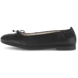 Gabor Damen Klassische Ballerinas - Elegante Flats in Schwarz, Größe 38 EU - Hausschuhe: Klassische Ballerinas mit moderater Mehrweite (G) für optimalen Tragekomfort, aus hochwertigem Lackleder gefertigt und ideal für stilvolle Ausgänge.