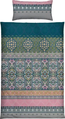 Erwin Müller Mako-Satin Bettwäsche Paisley Blau - Hochwertige Bettwäsche aus 100% Baumwolle in elegantem Paisley-Design. Mit Marken-Reißverschluss für einfachen Bezug. Perfekt für erholsamen Schlaf und stilvolle Schlafzimmergestaltung.