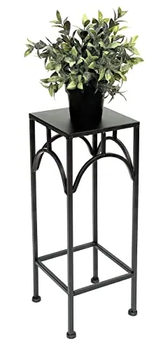 DanDiBo Blumenhocker Metall Schwarz Eckig 50 cm von DanDiBo