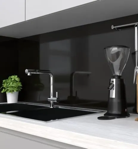 MyMaxxi Küchenrückwand Folie selbstklebend matt - Spritzschutz für moderne Küchen - Spritzschutz für die Küche aus 0,4 mm starker PET Folie, einfach zu montieren und abwaschbar. Ideal für Mietwohnungen, hitzebeständig bis 70 Grad und ohne Bohren anbringbar.