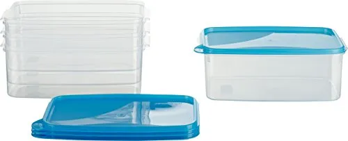 MiraHome Gefrierdosen 4x2,5L – Luftdichte Aufbewahrung für frische Lebensmittel - Frischhaltedosen aus BPA-freiem Material, perfekt für Mealprep und Organisation in der Küche. Stapelbar, transparent und temperaturbeständig von -40 bis +100 °C – Austrian Quality für jeden Haushalt!