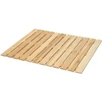 MCW Badematte aus Bambus, Braun, 60x50 cm - Badteppich aus hochwertigem Bambus, antirutsch und pflegeleicht, ideal für Badezimmer und Sauna, nachhaltig und robust.
