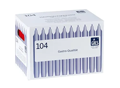 Gies 205-149001-33 Haushaltskerzen, 180 x 21,5 mm, 104-er Karton, rot