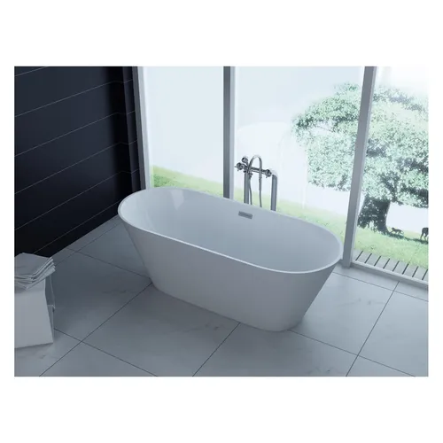 PureHaven Luxus Acryl-Badewanne Lugano 170x80 cm - Freistehende Badewanne aus hochwertigem Acryl, elegantes Design mit Überlaufschutz und pflegeleichter Oberfläche für ein luxuriöses Badeerlebnis in jedem Badezimmer.