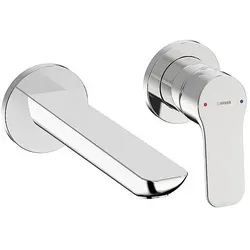 Hansa HANSABASIC Waschtischarmatur - Chrom, 185 mm Ausladung - Waschtischarmatur mit feststehendem Auslauf und konstanter Durchflussleistung. Ideal für moderne Badezimmer, langlebig und einfach zu montieren.