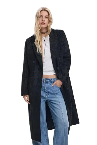 Desigual COAT_PATCH_BLACK, 2000 BLACK, S
