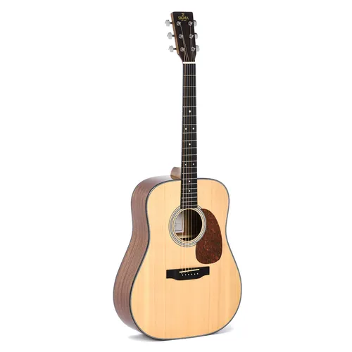 Sigma Guitars DM-1 Westerngitarre - Dreadnought-Westerngitarre mit massiver Sitka-Fichtendecke, ideal für kraftvolle Klänge und Gesangsbegleitung. Flacher Mahagonihals für einfache Bespielbarkeit.