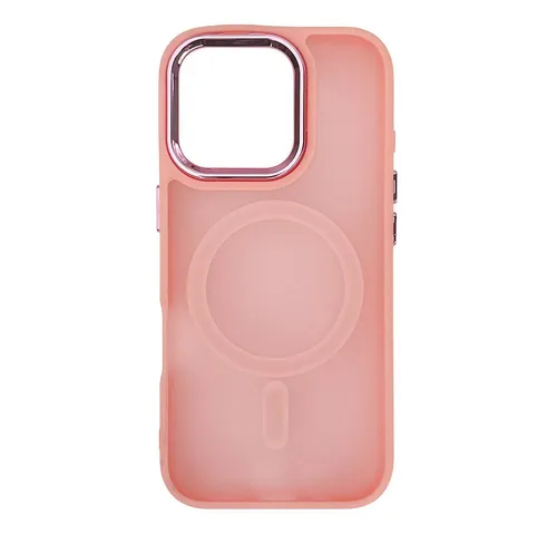 COFI 1453 Handyhülle Fashion moderrne Schutzcase Kompatibel mit iPhone 17 Pro Rosa 6,3 Zoll, Matte TPU Schutzhülle mit Magnetfunktion und erhöhten Kanten