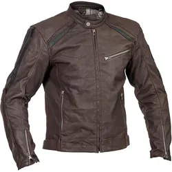 Halvarssons Sandtorp Lederjacke - Braun - 52 - Motorradjacke aus geschliffenem Ziegenleder, 40% leichter als herkömmliche AAA-Jacken, mit HI-ART-Verstärkung für maximale Abriebfestigkeit und zertifizierten Protektoren für optimalen Schutz.