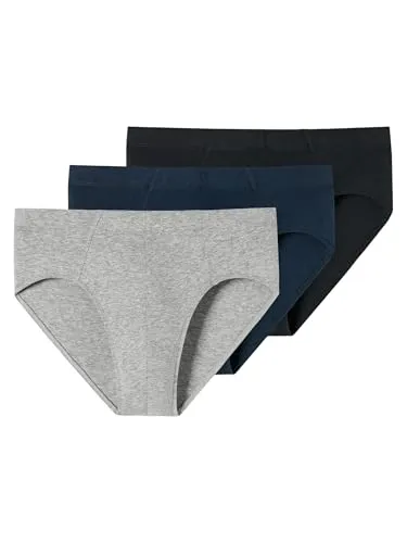 Schiesser Herren 3 Pack Unterwäsche, Bio Baumwolle in blau von Schiesser
